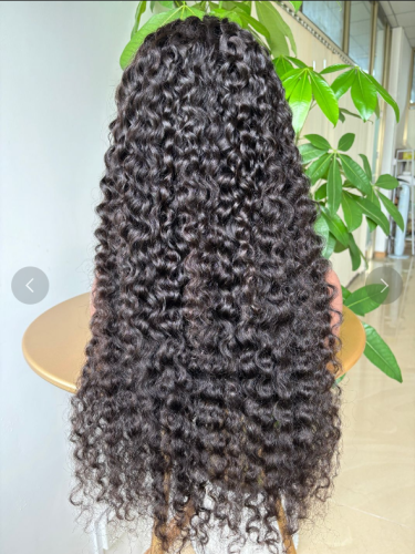 HD Lace Burmese curly Frontal Wig Top quality hair Pre-Plucked lace full cuticle aligned same direction