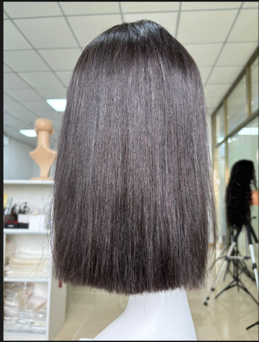 Transparent Lace Bob wig Top quality hair 200% density