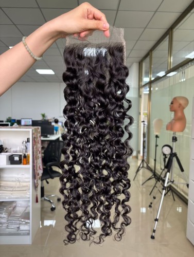 Water Wave HD Lace Closure Top quality hair Pre-Plucked