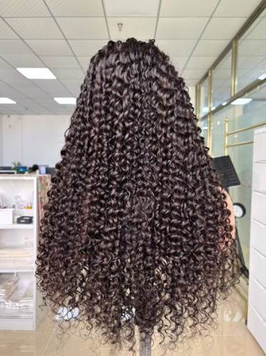 Deep Wave 4x4 and 5x5 Closure wig Top quality hair Pre-Plucked lace full cuticle aligned same direction