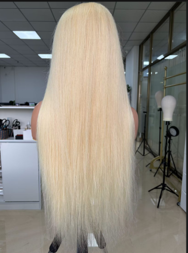 Blonde Straight 4x4 and 5x5 Closure wig Top quality hair Pre-Plucked lace full cuticle aligned same direction