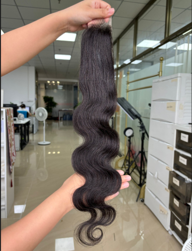 Body wave HD Lace 2x6 Closure Top quality hair Pre-Plucked