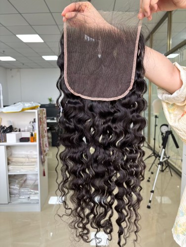 Loose Deep Wave HD Lace Closure Top quality hair Pre-Plucked