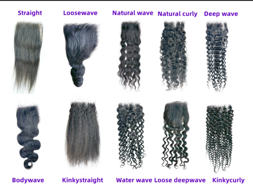 All texture Transparent lace Closure Top quality hair Pre-Plucked