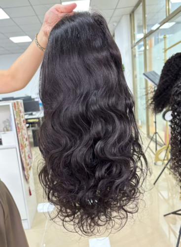 All Wavy Headband Wig Top quality hair Pre-Plucked lace full cuticle aligned same direction
