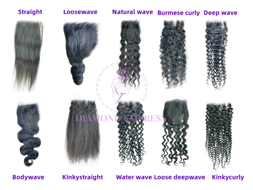 All texture HD lace 6X6 Closure Top quality hair Pre-Plucked