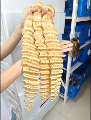 Blonde Hair Deep wave Bundles