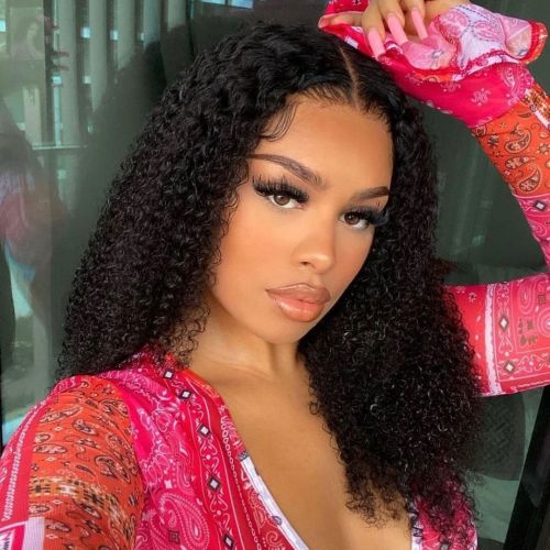 HD 5X5 AND 4X4 Lace Kinky curly Closure wig Top quality hair Pre-Plucked lace full cuticle aligned same direction