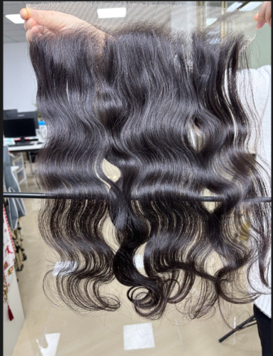 Body wave Transparent lace Frontal Top quality hair Pre-Plucked hair line
