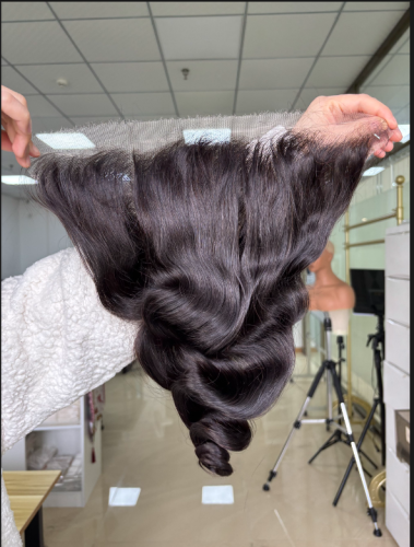Loose wave Transparent lace Frontal Top quality hair Pre-Plucked hair line