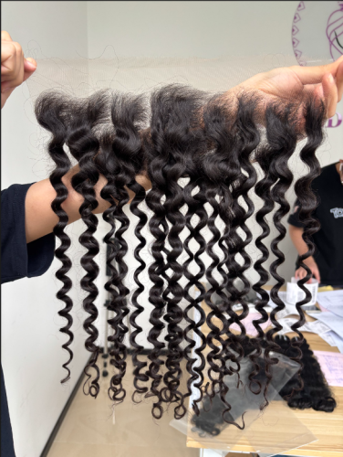 Water Wave HD Lace Frontal Top quality hair Pre-Plucked hair line