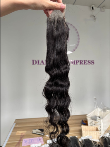 Natural wave HD Lace 2x6 Closure Top quality hair Pre-Plucked