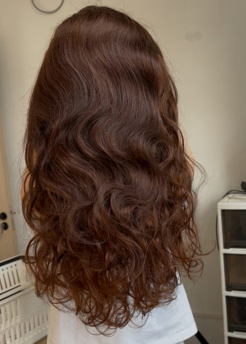 Brown color HD Lace Bouncy wave 5x5 Closure wig Top quality hair Pre-Plucked lace full cuticle aligned same direction