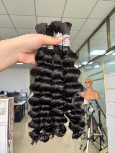 Top Quality Virgin Hair bulk braid hair Loose deep wave