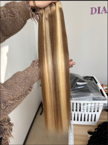 highlight blonde hair straight