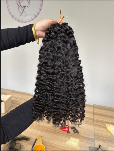 Top Quality Virgin Hair Burmese curly Crochet hair extension