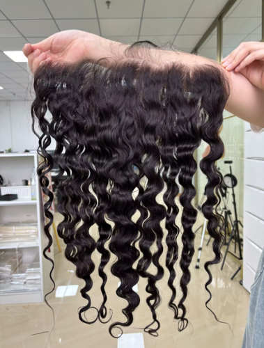 Raw hair Natural Wave HD Lace 13x4 Frontal Top quality hair Pre-Plucked hair line