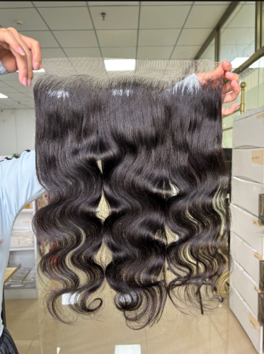 Raw hair HD Lace 13x6 Frontal Top quality hair Pre-Plucked hair line