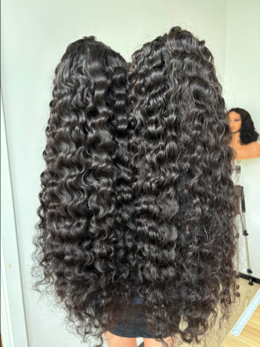 HD Lace Burmese curly 4x4 and 5x5 Closure wig Top quality hair Pre-Plucked lace full cuticle aligned same direction