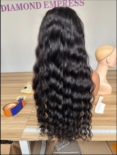Half Wig Top quality Loose deep wave hair Pre-Plucked lace full cuticle aligned same direction