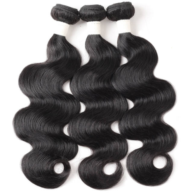 Amoy Virgin Hair 3pcs Remy Body Wave Hair Bundles Natural Black