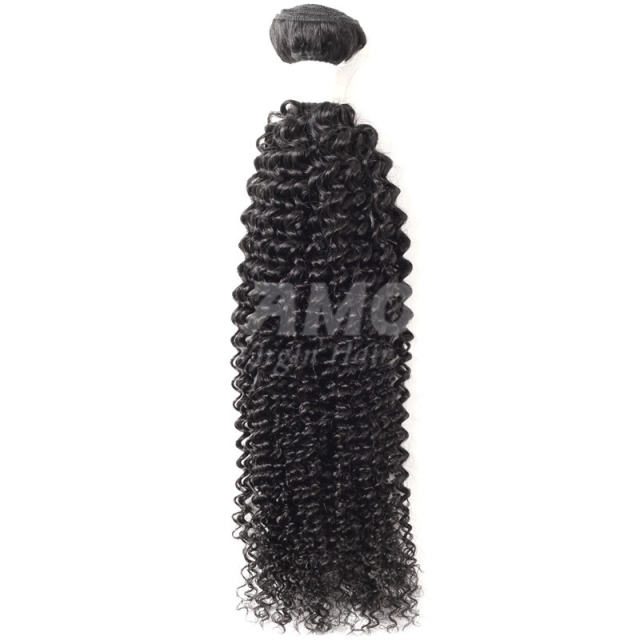 Amoy Virgin Hair 3pcs Remy Kinky Curly Hair Bundles Natural Black