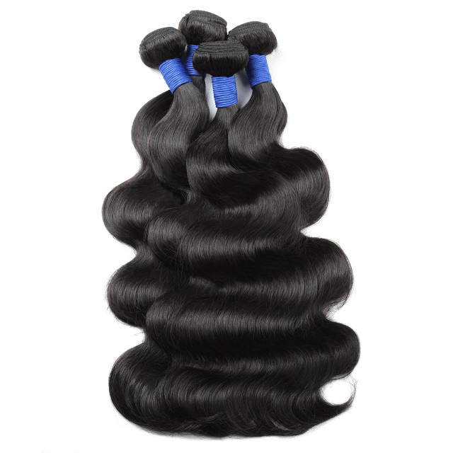 Amoy Virgin Hair 4pcs Remy Body Wave Hair Bundles Natural Black