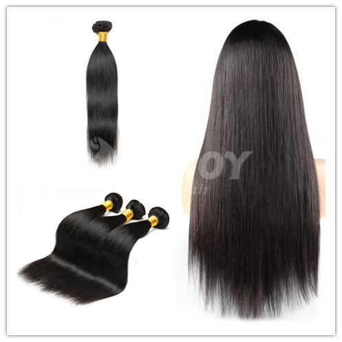 Amoy Virgin Hair 3pcs Remy Straight Hair Bundles Natural Black