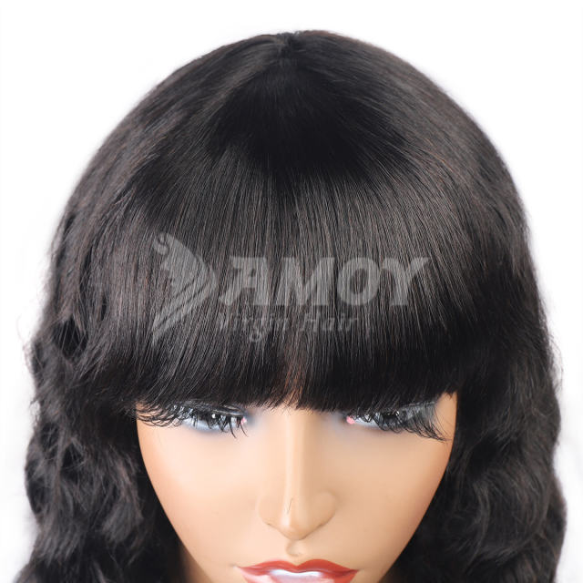 【Amoy Virgin Hair】 Natural Color  Machine Made Loose Deep Virgin Hair Wigs 130%-180% Density Customized 3 Days