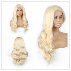 Amoy Virgin Hair T Part Body Wave Hairline Human Hair 613# Lace Wigs