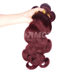 Amoy Virgin Hair 3pcs ombre hair bundles 99j# Straight/Body Wave