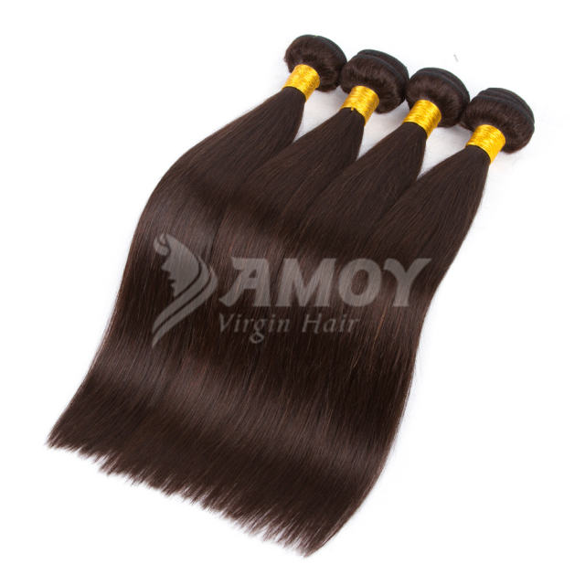 Amoy Virgin Hair 3pcs ombre hair bundles 2# Straight/Body Wave