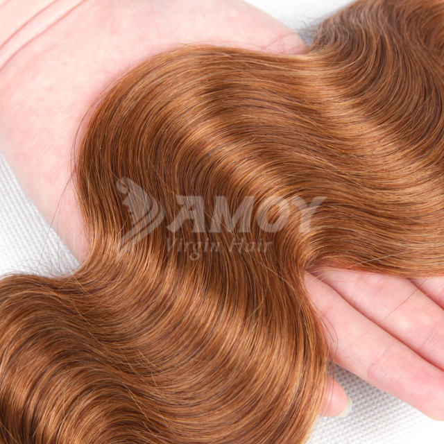 Amoy Virgin Hair 3pcs ombre hair bundles 30# Straight/Body Wave