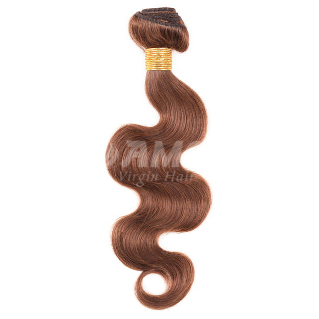 Amoy Virgin Hair 4pcs ombre hair bundles 4# Straight/Body Wave