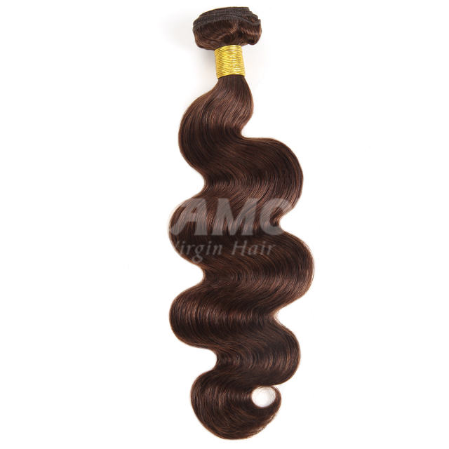 Amoy Virgin Hair 4pcs ombre hair bundles 2# Straight/Body Wave