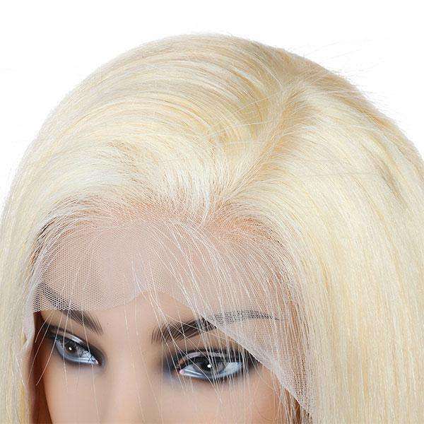 Amoy Virgin Hair T Part Straight Hairline Human Hair 613# Lace Wigs