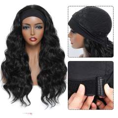 Amoy Virgin Hair 5*5 Natural Black Hairline Loose Wave Human Hair Lace Front Wigs