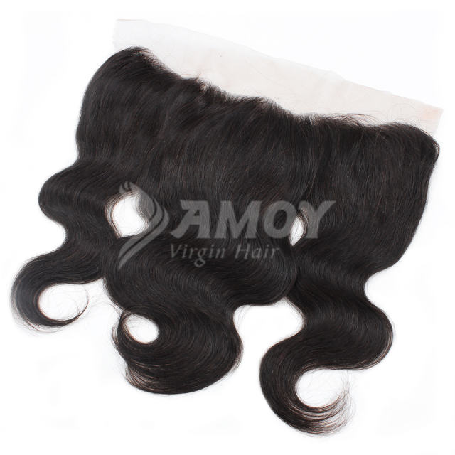 Amoy Virgin Hair Body Wave 8A Remy Hair  3 Bundles with 13*4 Lace Frontal