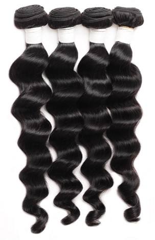 Amoy Virgin Hair Loose Deep 8A Remy Hair 4 Bundles with 13*4 Lace Frontal