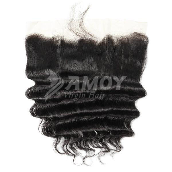 Amoy Virgin Hair Loose Deep 8A Remy Hair 4 Bundles with 13*4 Lace Frontal