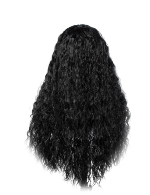 Amoy Virgin Hair Nature Black Machine Made Body Wave Synthetic wigs-- Around 26 Inches Long