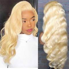 Amoy Virgin Hair 13*4 Body Wave Hairline Human Hair 613# Lace Wigs