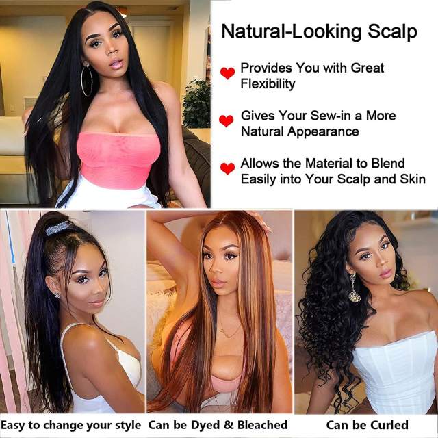 Amoy Virgin Hair T Part Natural Black Hairline Straight Human Hair Lace Wigs