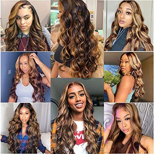 Amoy Virgin Hair 3pcs Remy P4/27-Highlight Honey Blond Straight Hair Bundles