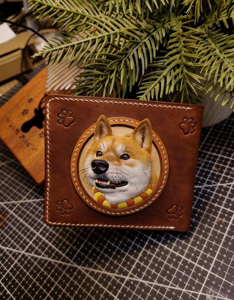 Luckypeti Custom Leather Pets Portrait Wallet