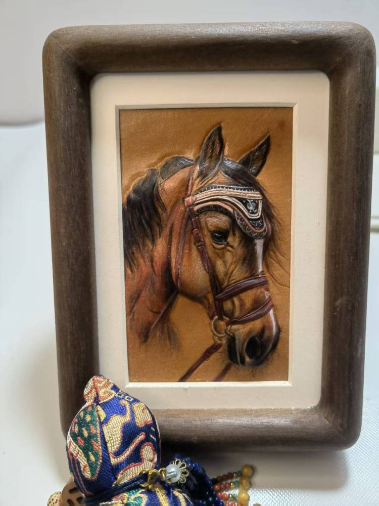 Luckypeti Custom Leather Horse Portrait Frame