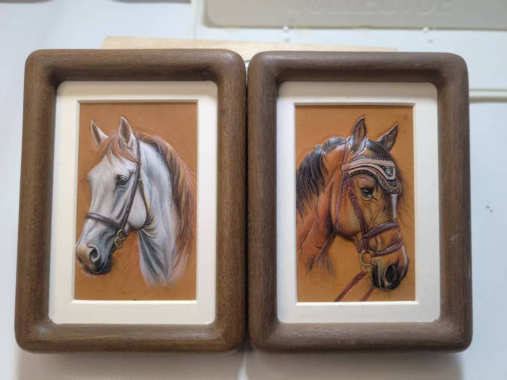 Luckypeti Custom Leather Horse Portrait Frame