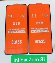 21D glass good quality big edge tempered glass for all mobile phone competitive price for all models for Sam tecno infinix opp iph screen protector phone case manufacturer