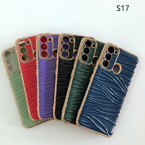 New Design Electroplated TPU Phone Case TECNO CAMON18 Ripple silicone phone case manufacturer wholesale TPU+SILICONE mobile phone case Shockproof Back Cover