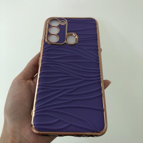 New Design Electroplated TPU Phone Case TECNO CAMON18 Ripple silicone phone case manufacturer wholesale TPU+SILICONE mobile phone case Shockproof Back Cover